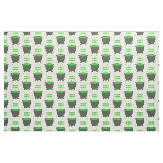 Tissu Halloween Cauldron et Bubbling Green Brew (Fat Quarter)