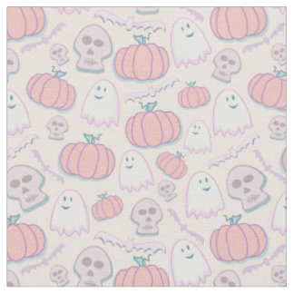 Tissu Halloween dans les Pastels 