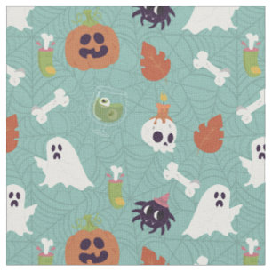 Tissu halloween déplaisant cocktail fantôme citrouille