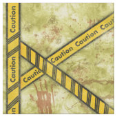 Tissu Halloween grungy Caution (Fermer)