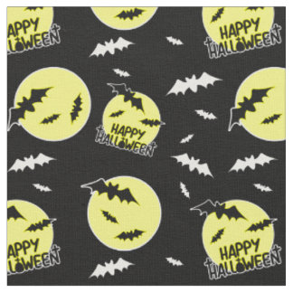 Tissu Halloween heureux manie la batte le motif de