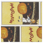 Tissu Halloween Jack o'Lantern Citrouille Patch (Fermer)