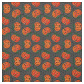 Tissu Halloween Jack o'lantern Cobwebs Motifs Citrouille (Échantillon)