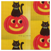 Tissu Halloween Kitty Kitty (Fermer)
