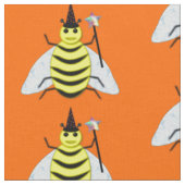 Tissu Halloween Magic Bee Witch Orange (Fermer)