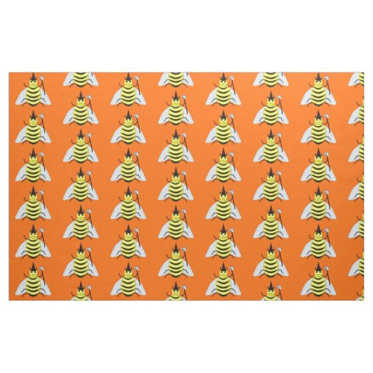 Tissu Halloween Magic Bee Witch Orange (Fat Quarter)