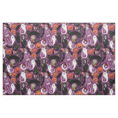 Tissu Halloween rétro violet (Fat Quarter)
