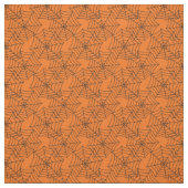 Tissu Halloween Spider Web Orange (Échantillon)