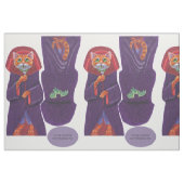 Tissu Halloween Vampire Tabby Chat avec chauve-souris (Yard)