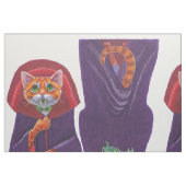 Tissu Halloween Vampire Tabby Chat avec chauve-souris (Fat Quarter)