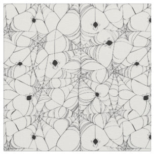 Tissu Halloween Web Black Spider