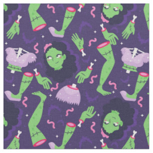 Tissu halloween zombie pas mort fille vers chauves-souri