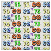 Tissu Ham Radio Fabric 73 et CQ (Échantillon)