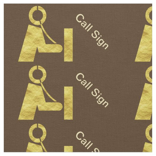 Tissu Ham Radio Operator Golden Icon Fabric + indicatif  (Fermer)
