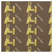 Tissu Ham Radio Operator Golden Icon Fabric + indicatif  (Échantillon)