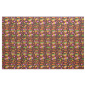 Tissu hamburger cheeseburourg brown (Fat Quarter)