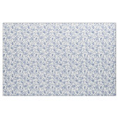 Tissu Hamptons bleu esthétique Blanc floral Motif Boho (Fat Quarter)