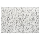 Tissu hand drawn wedding marriage bridal toile (Fat Quarter)