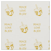 Tissu Hanoukka DREIDEL | GOLD Peace Love Joy (Fermer)