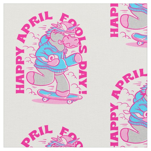 Tissu happy April Fools Day licorne drôle (Fermer)