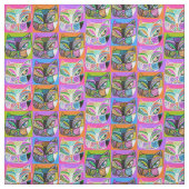 Tissu Happy Cat Rainbow (Échantillon)