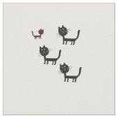 Tissu Happy Cats Lyhographie Design Fabric (Fermer)