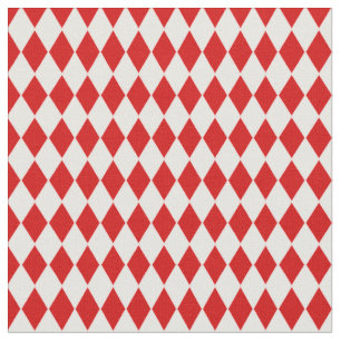 Tissu harlequin blanc rouge halloween