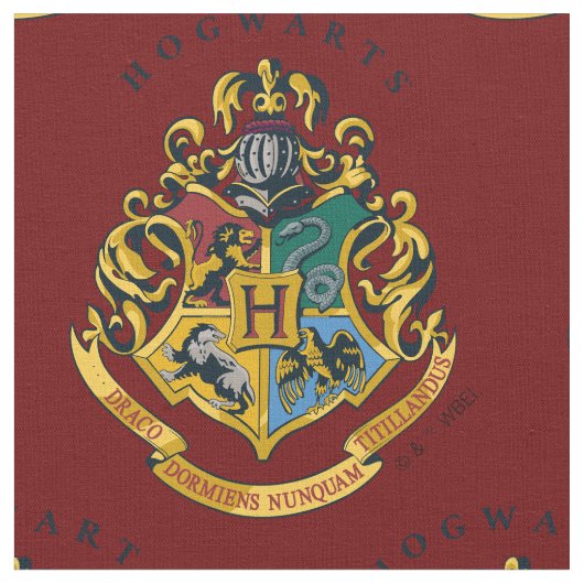 Tissu Harry Potter | Armoiries de Poudlard - Complète (Fermer)