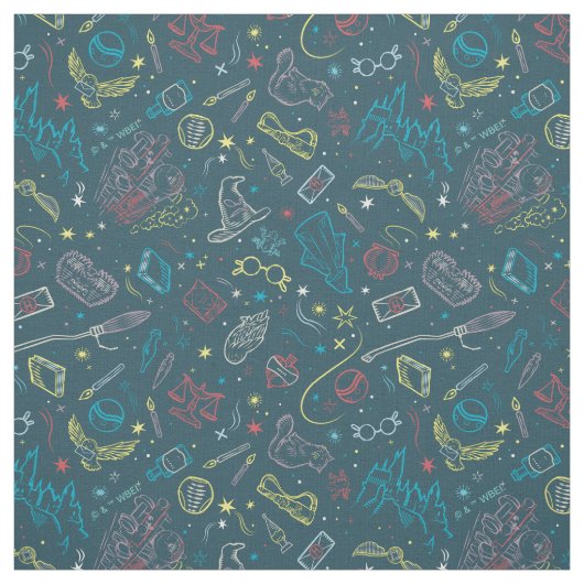 Tissu HARRY POTTER™ Artefacts Line Art Motif (Échantillon)