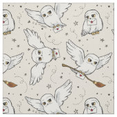 Tissu Harry Potter | Motif Hedwig (Échantillon)