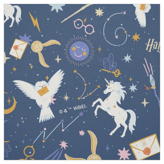 Tissu HARRY POTTER™ Motif Iconique du Solstice d'Été (Échantillon)