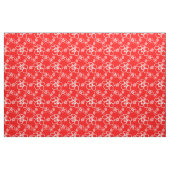 Tissu Hawaïen rouge de ketmie (Fat Quarter)
