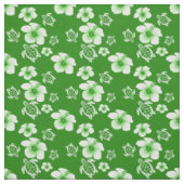 Tissu Hawaïen vert de Honu de ketmie (Échantillon)