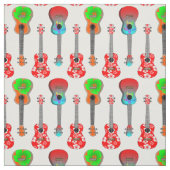 Tissu Hawaii Ukuleles Summer Beach (Échantillon)
