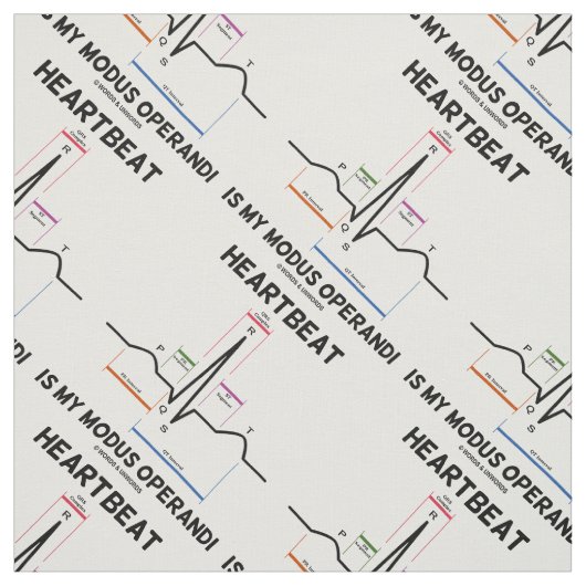 Tissu Hearbeat Est Mon Modus Operandi Electrocardiogramm (Échantillon)