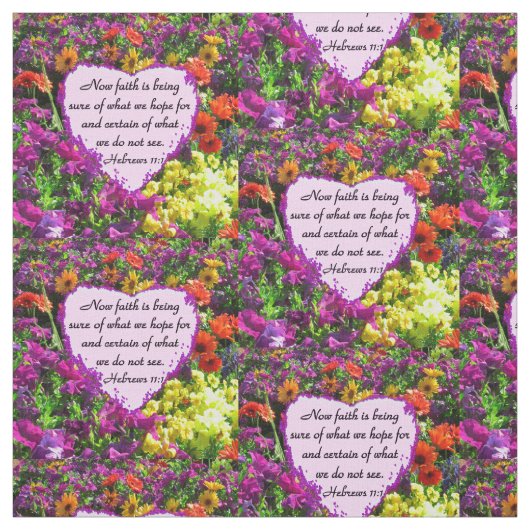 TISSU HÉBREWS 11:1 CONCEPTION FLORALE (Échantillon)