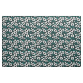 Tissu Hellebores blancs avec feuilles bleus (Fat Quarter)