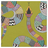 Tissu herbe de serpent graphique verte (Fermer)