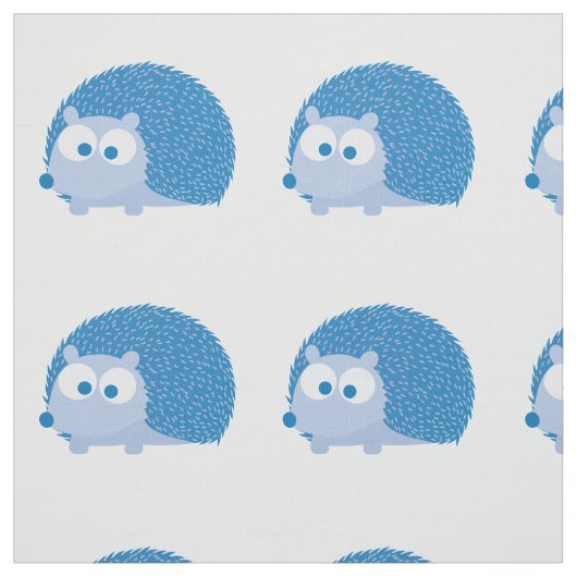 Tissu Hérisson bleu mignon (Échantillon)
