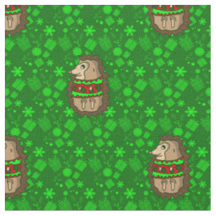Tissu hérisson de chandail de noël