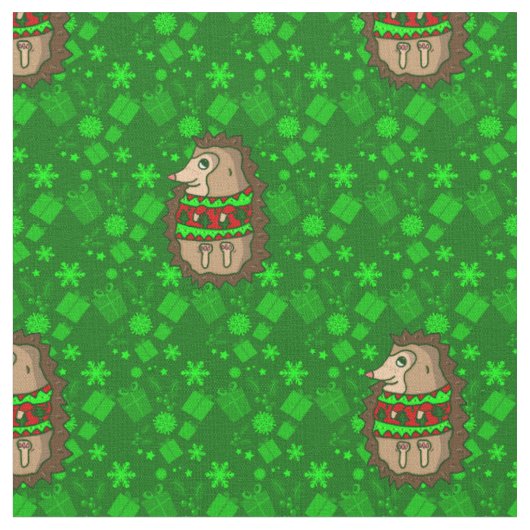 Tissu hérisson de chandail de noël (Fermer)