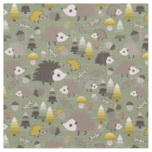 Tissu Hérisson naturel des bois