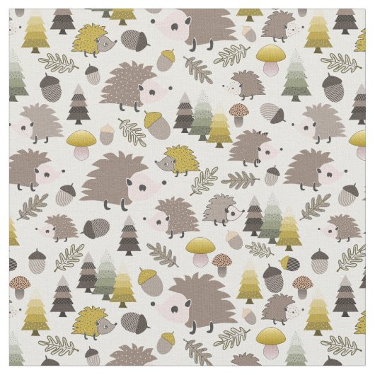 Tissu Hérisson naturel des bois (Fermer)