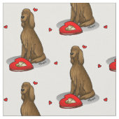 Tissu Heureuse Sainte-Valentin Be Mine Irish Setter (rou (Fermer)