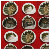 Tissu Heureux amis d'hiver (Fermer)