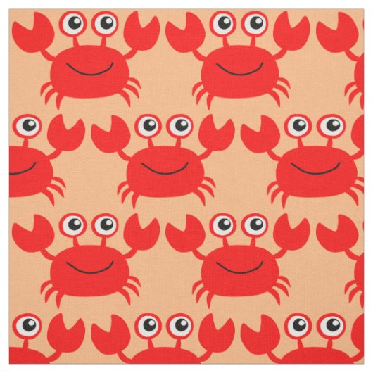 Tissu heureux de coutume de crabe (Échantillon)
