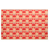 Tissu heureux de coutume de crabe (Fat Quarter)