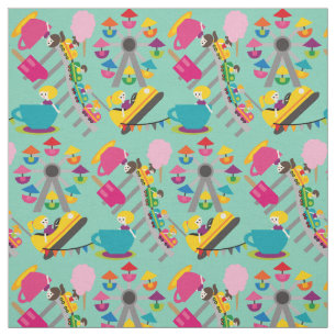Tissu heureux de parc d'attractions de périodes