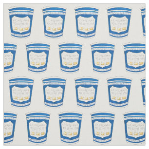 Tissu Heureux de vous servir NYC Blue Greek Deli Coffee