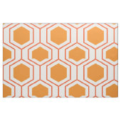 Tissu Hexagon abstract geometrical pattern en orange et (Yard)